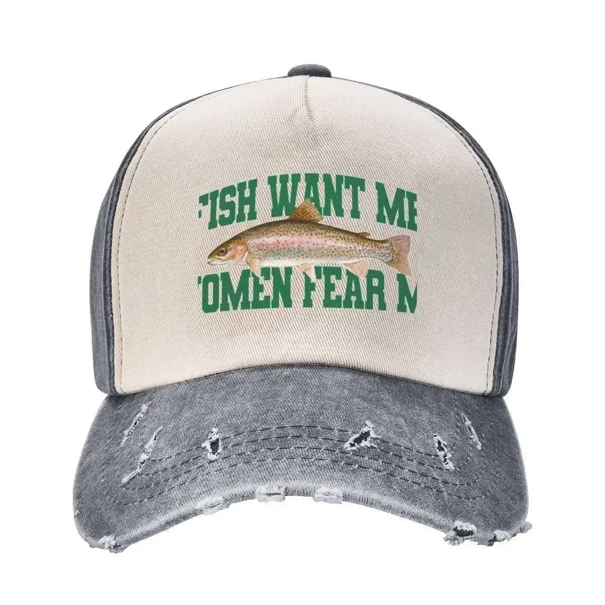 Fish Want Me Women Fear Me Meme Cowboy Hat Trucker Hats Designer Hat Mens Hat Women's