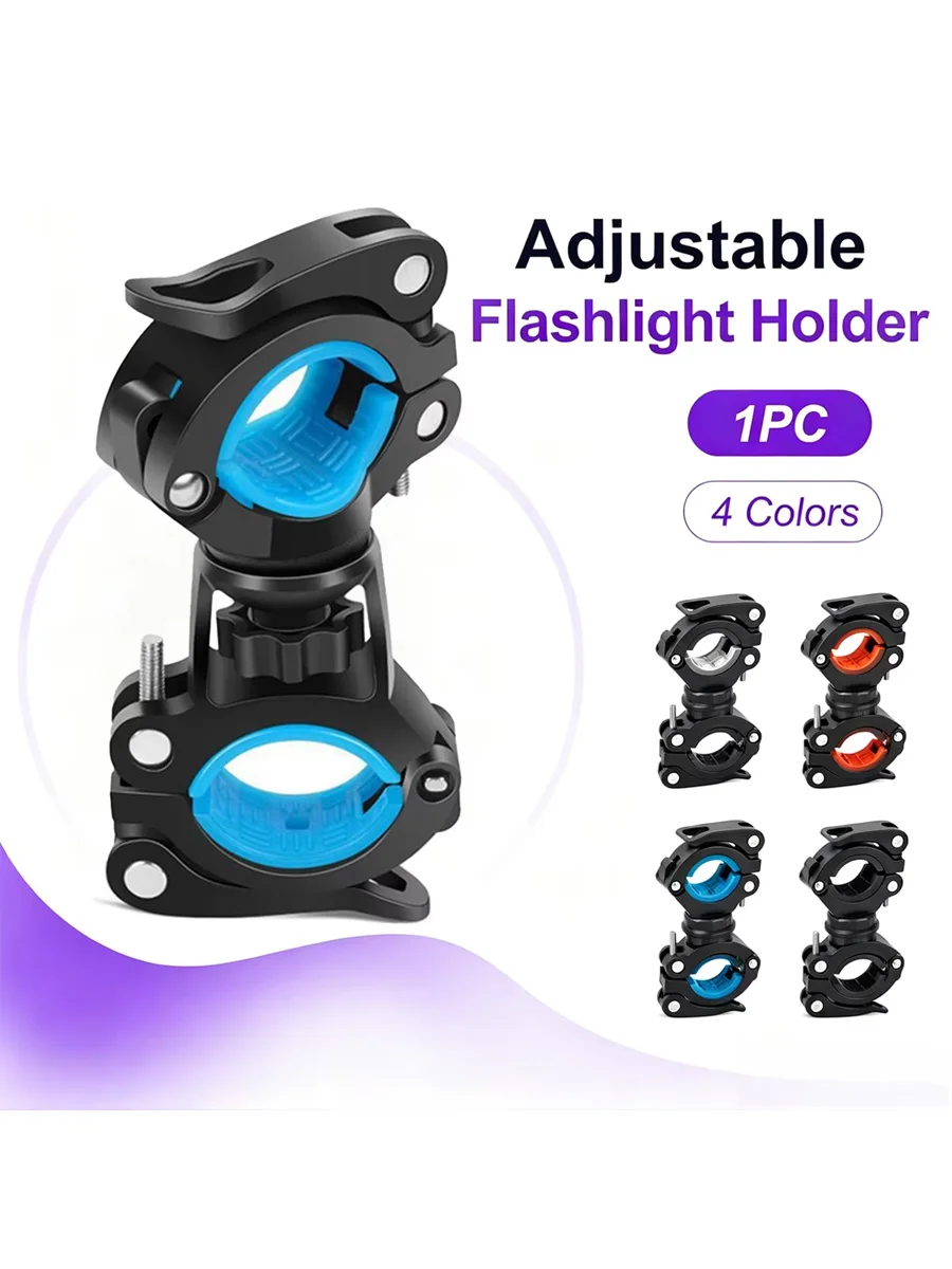 AliExpress pinmoap 1PC Bicycle Flashlight Holder 360 Degree Rotatable Bike Light Mount Clamp Adjustable Torch Bracket For Mountain and Road Bike