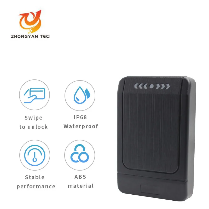 Imagem -01 - Acesso ao ar Livre Impermeável Leitor de Cartão de Controle Apoio Elevador Suporte Rs232 Uart Nfc ic Wiegand 26 34 Rfid 13.56mhz dc 12v acesso ao ar livre impermeavel leitor de cartao de controle apoio elevador suporte rs232 uart nfc ic wiegand 26 34 rfid 1356mhz dc 12v 01