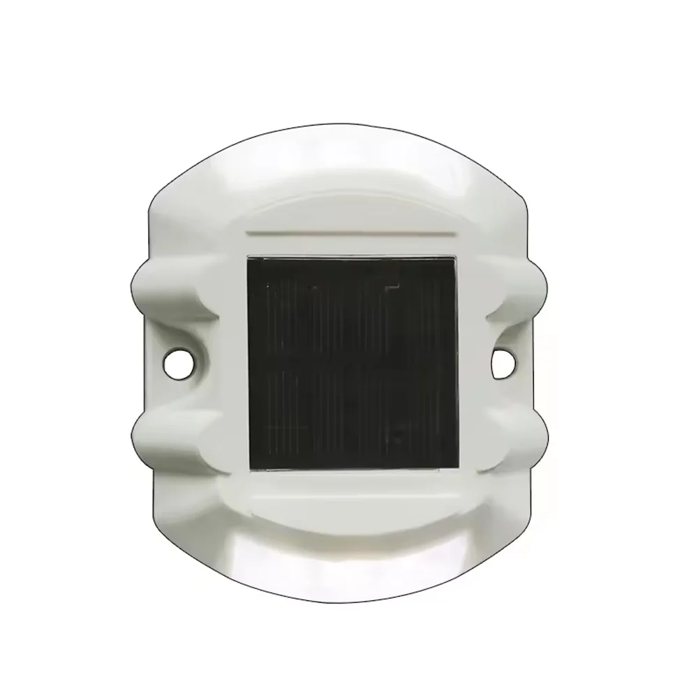 

Solar Powered Road Stud Marker Light White Plastic 5 Colors Available LED Garden Decoration, New Design