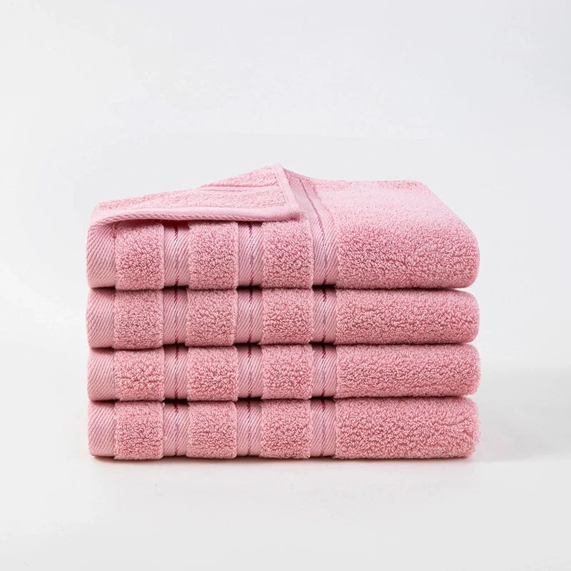 Juego de toallas de cara sólidas simples, 100% algodón, toallas suaves y altamente absorbentes para el hogar, suministros de baño para Hotel, 35x75cm x 4 Uds.