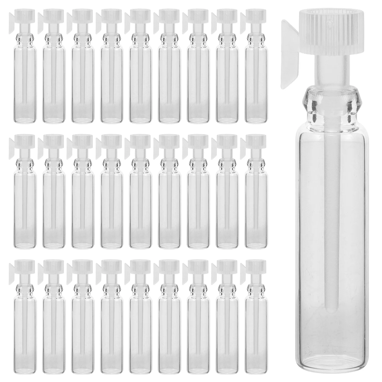 Bouteilles de parfum rechargeables, conteneurs d'huile essentielle, 1ml, Mini rangement de maquillage de voyage Portable Transparent, 100 pièces