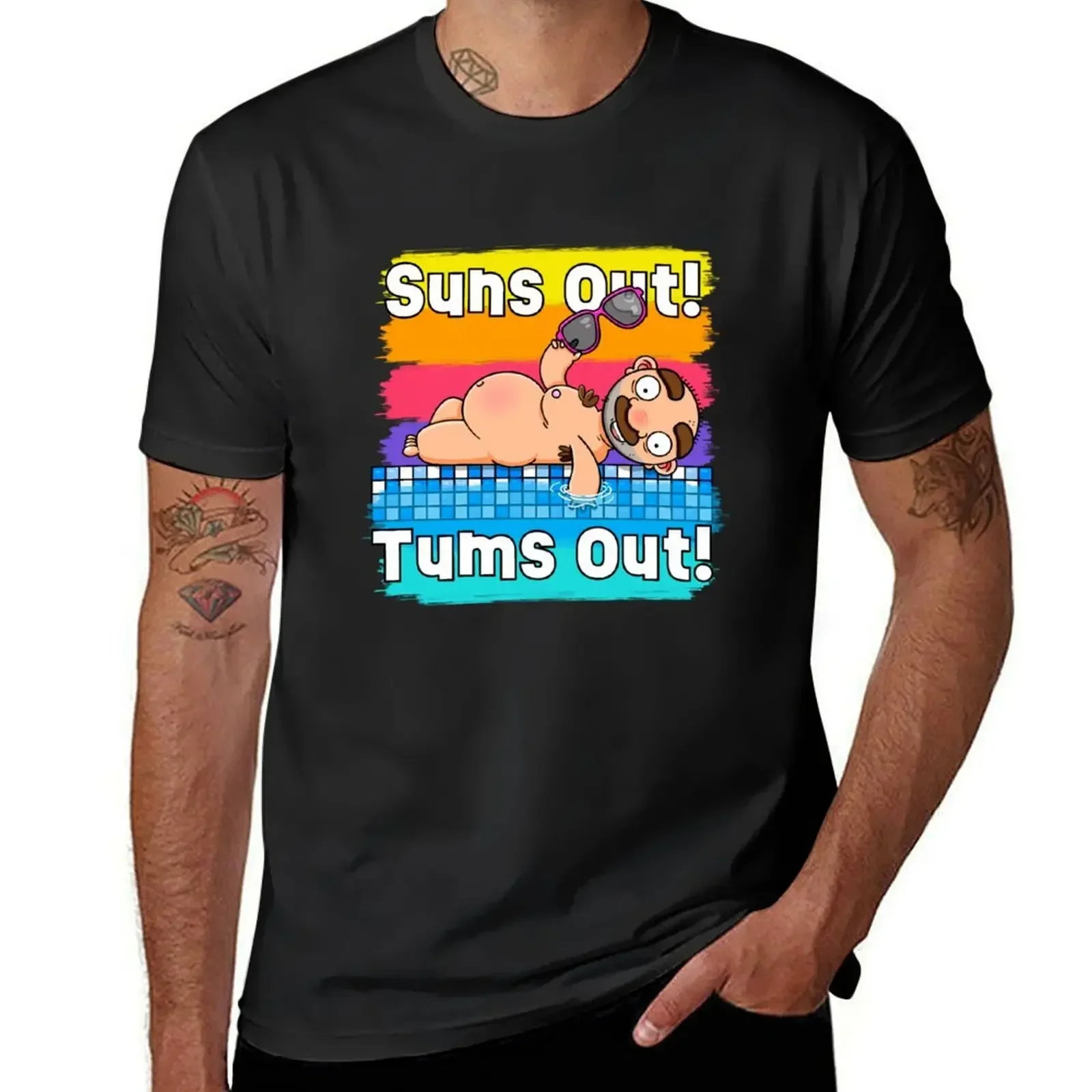 

Футболка Suns out Tums out, альтернативная версия, кавайная одежда, топы на заказ, мужские футболки с графическим рисунком, модная Тяжелая упаковка
