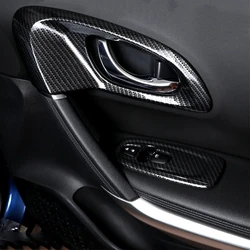 For Renault Kadjar 2015 2016 2017 2018 2019 ABS Carbon Fibre Car Inner Door Handle Bowl Cover Trim Styling Accessories LHD 4pcs