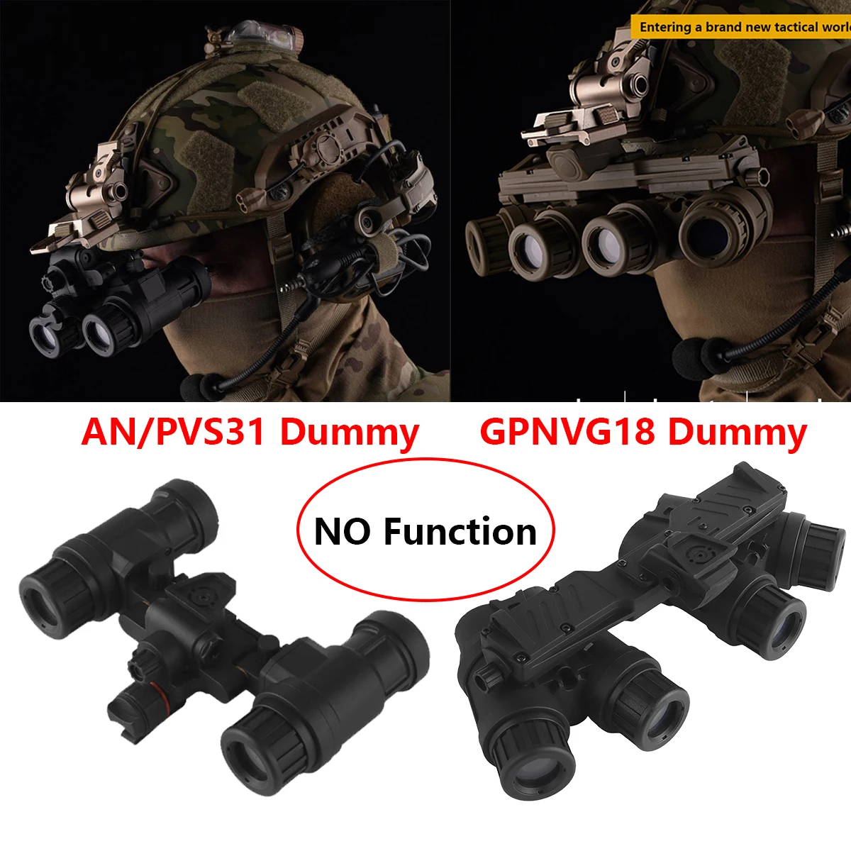 

Тактический AN/PVS31 GPNVG 18 NVG, модель-пустышка, шлем без функции, бинокулярные очки ночного видения для косплея