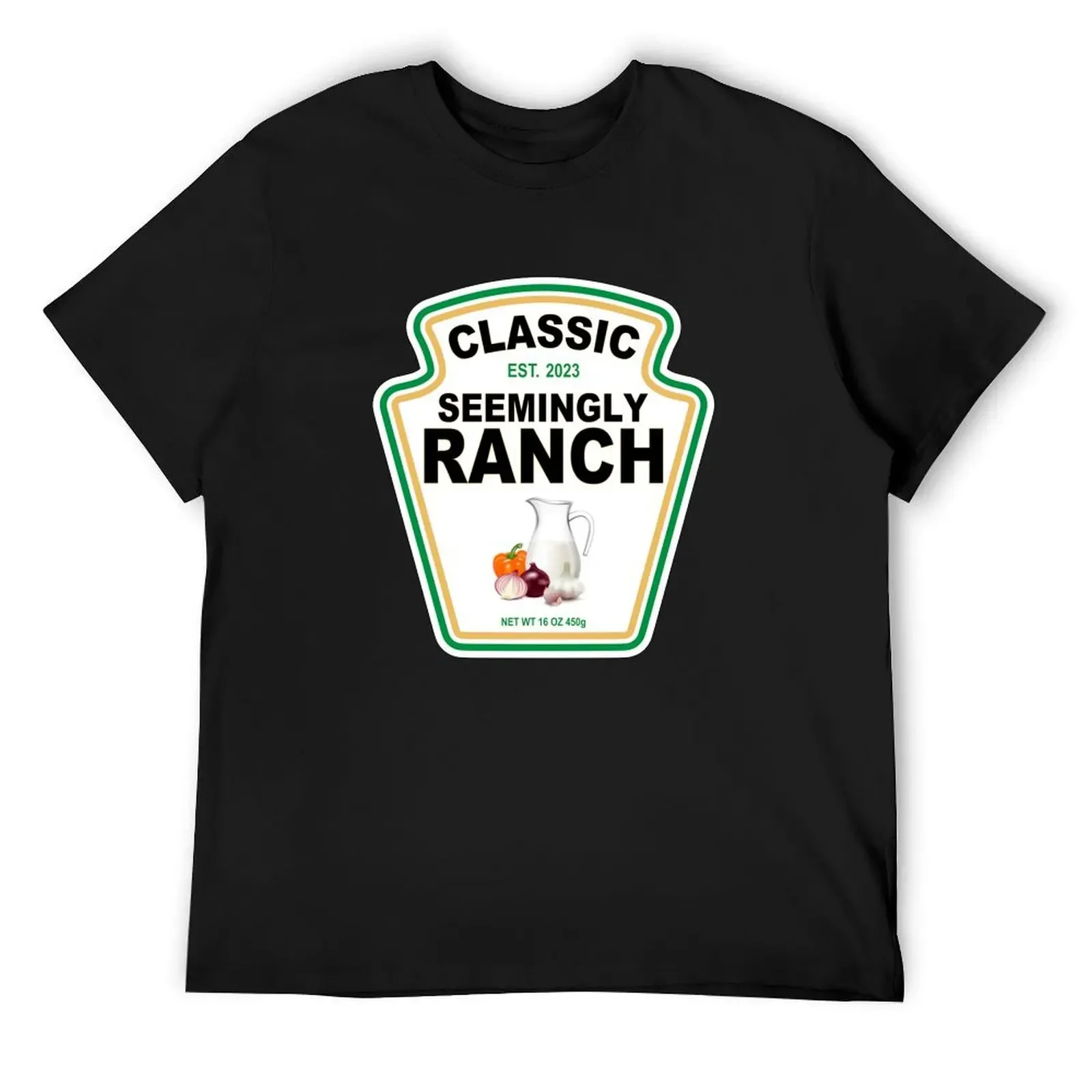 Seemingly Ranch T-Shirt korean fashion oversizeds cute clothes anime tshirts for men