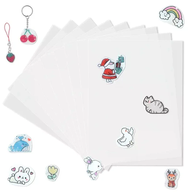 10 Pieces Shrink Plastic Sheets 20x29cm Sanded Shrink Films Papers For Keychain Making DIY Craft