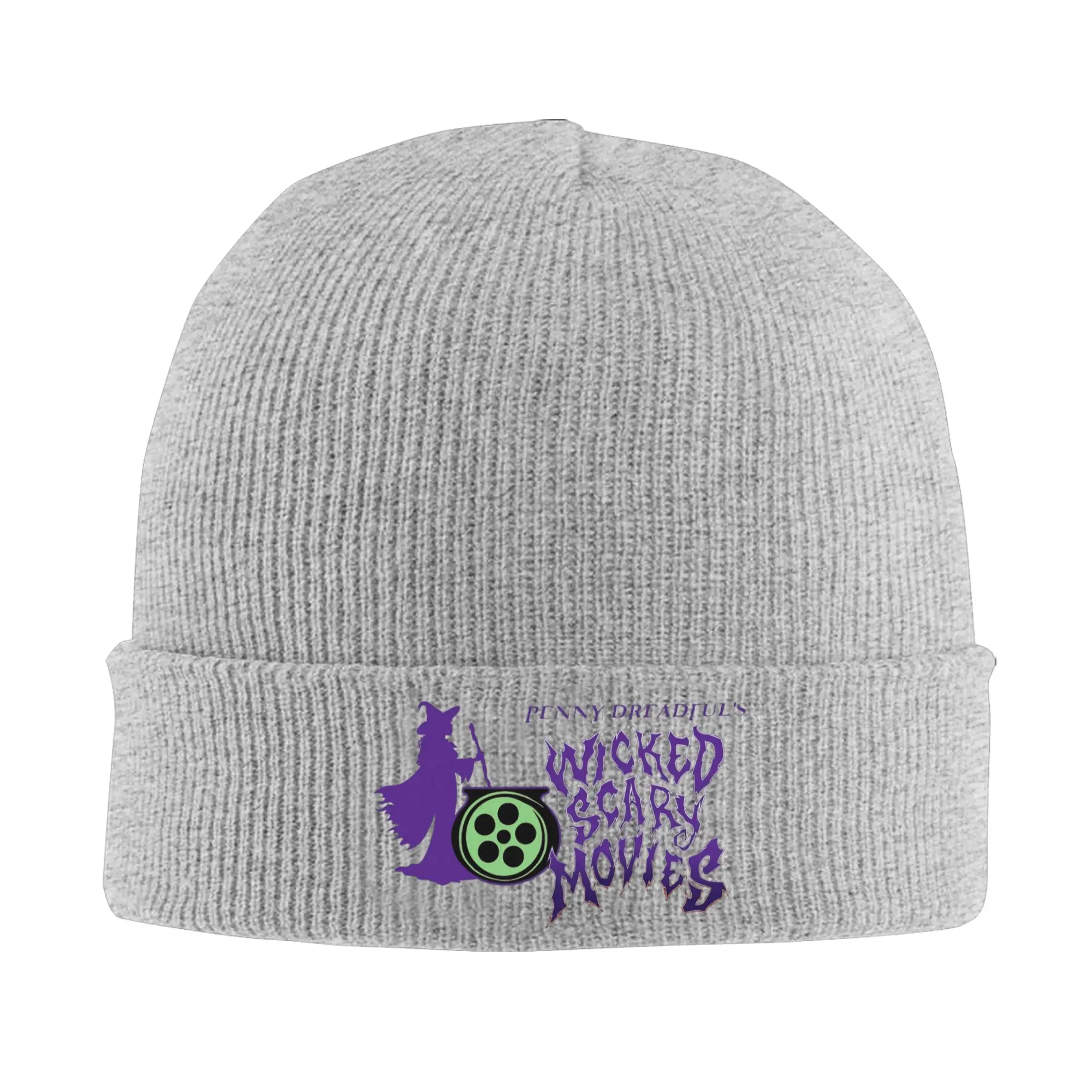 Wicked Glinda 및 Elphaba 로고 니트 모자 스트리트 Y2K 캡 성인 유니섹스 Kpop 비니 모자 봄 그래픽 따뜻한 보닛 모자