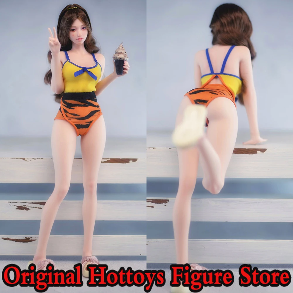 

В наличии 1/6 весы женская одежда солдата тонкий модный эластичный цельный купальник подходит для 12-дюймовой экшн-фигурки модель куклы