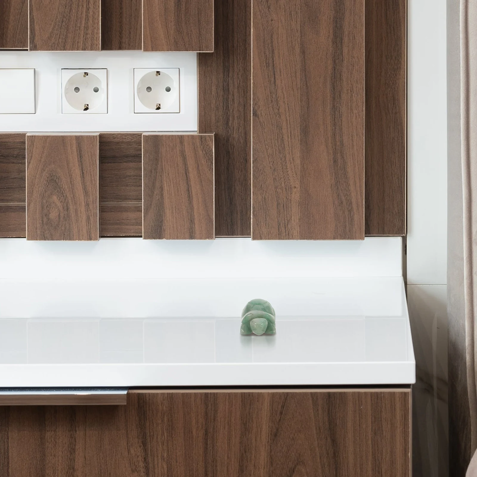 

Mini Aventurine Turtle Stone Crystal Tortoise Sculpture For Desk Bookshelf Decor Home Office Small Animal Ornament