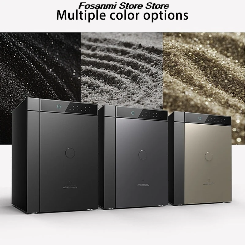 2025 صندوق الأمان الذكي 60 سنتيمتر خزانة الأمن بصمة قفل بكلمة مرور كامل شاشة تعمل باللمس مكافحة سرقة الصلب للمنزل مكتب السرير