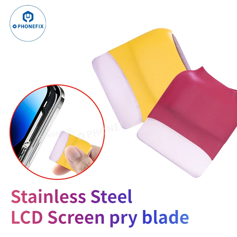 PHONEFIX สแตนเลสบางเฉียบหน้าจอ LCD แงะใบมีดเปิดมีดสําหรับโทรศัพท์ถอดชิ้นส่วนบํารุงรักษาซ่อมมือชุดเครื่องมือ