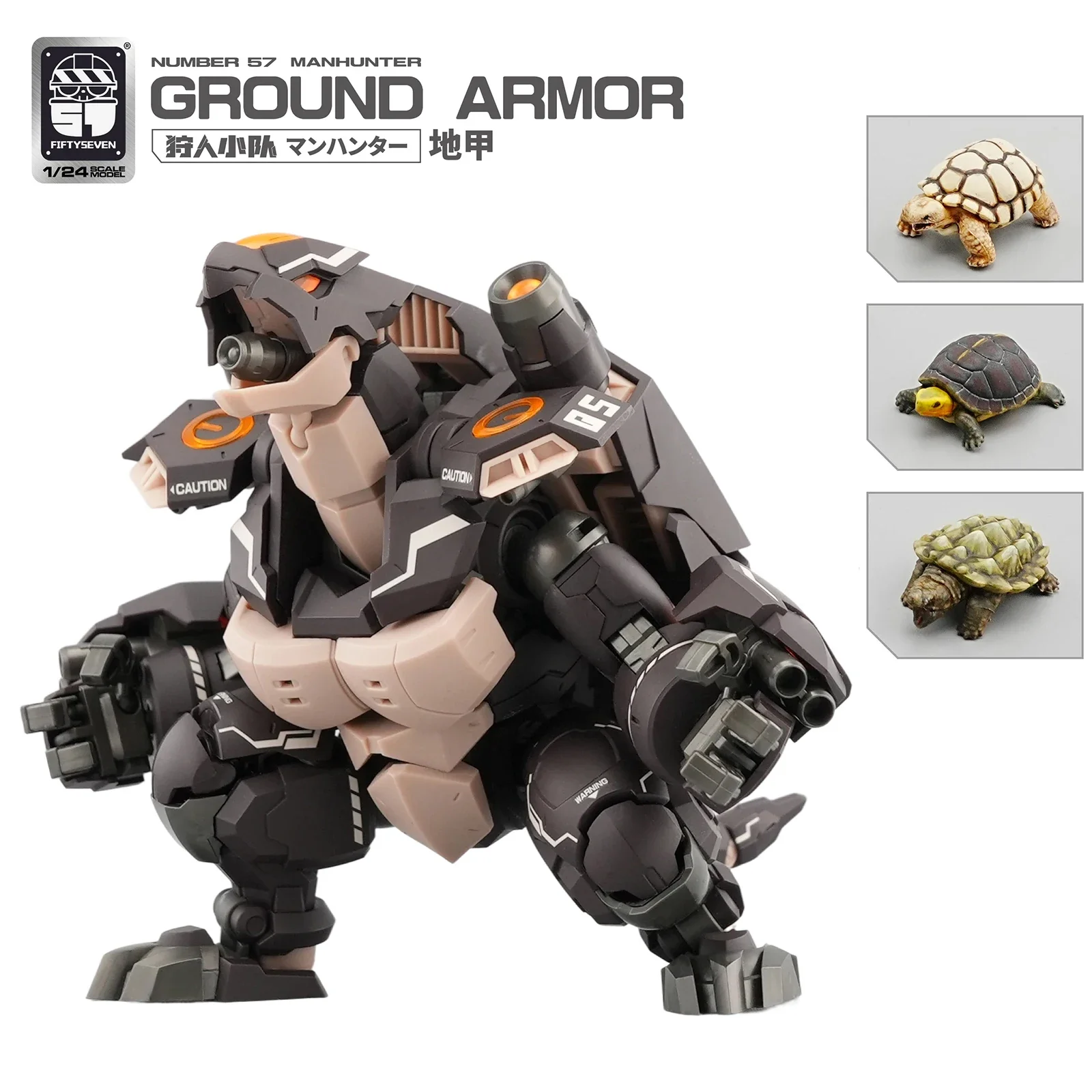 FIFTYSEVEN No.57 Hunter Squad Armure au sol Tortue Deepsea Ripper Shark Marionnette blindée Équipe 1/24 Modèle d'assemblage Figurine d'action