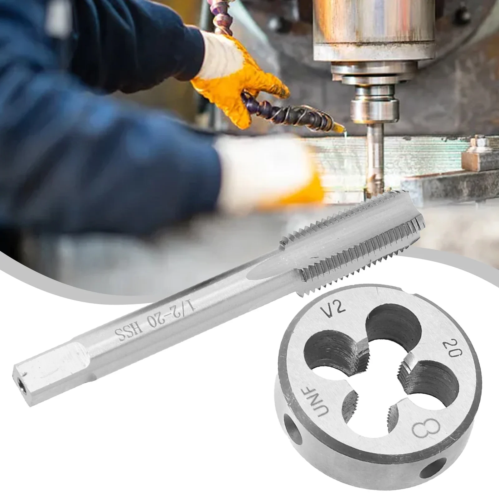 UNF Die Kit 1/2-20 UNF Tap 1Set HSS Модель 1/2-20 UNF Сменная круглая ручка для работы-головоломки Высокое качество 2022