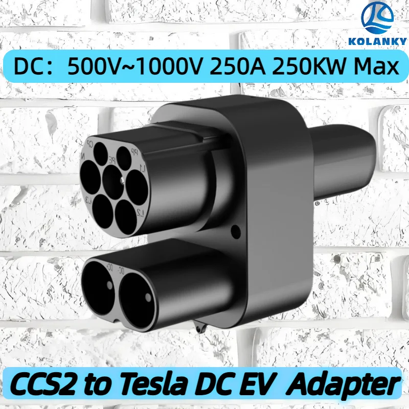 

CCS2 to Tesla EV Charging DC Adapter 250A CCS2 Combo Convertor Car Charger For Public CCS2 Charging Station Electric Vehicle Car