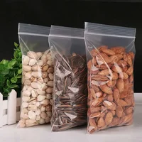 300/100PCS Transparent Zip Bags Food Jewelry Vacuum Storage Bag Plastic Thicken Reclosable Poly Bag Kitchen Organization Package 3