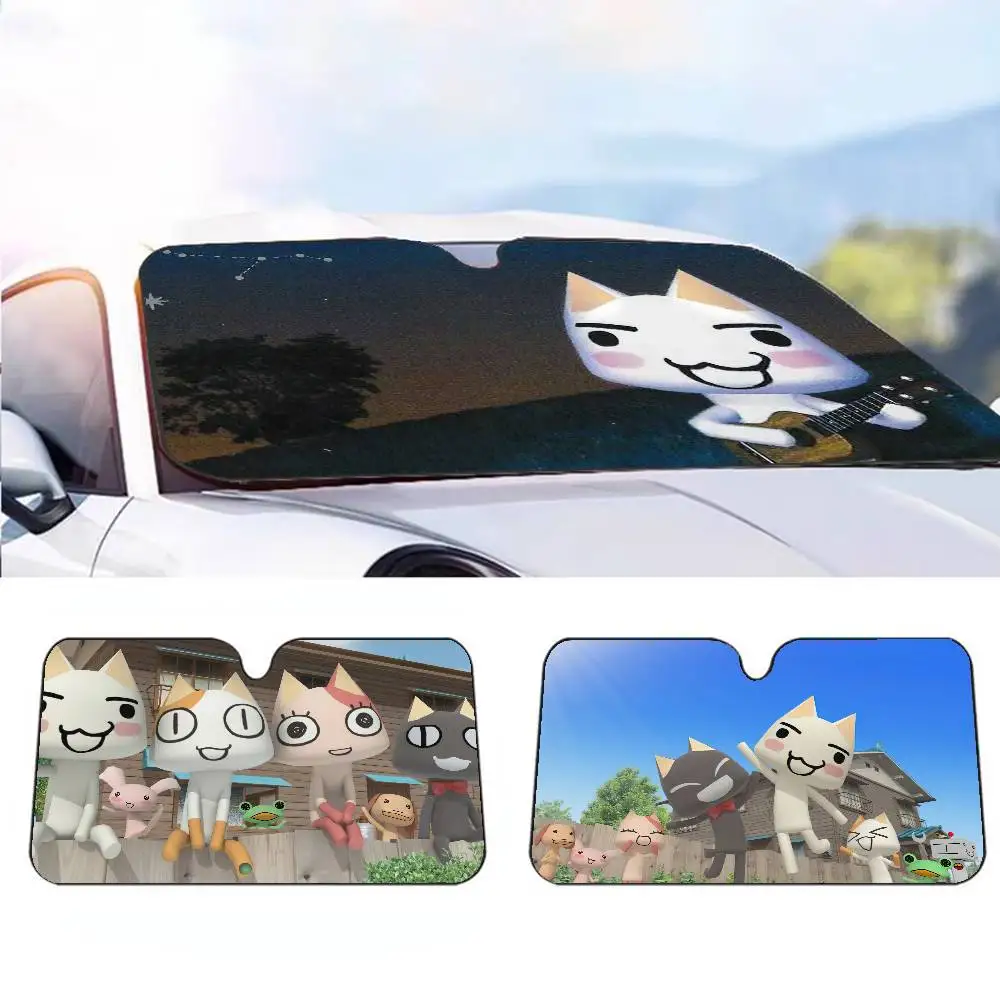 

Cartoon Cute Cat I-Inoue T-Toro Car SunShade Parasol Car Windshield Sun Shade UV Protection and Interior Cooler