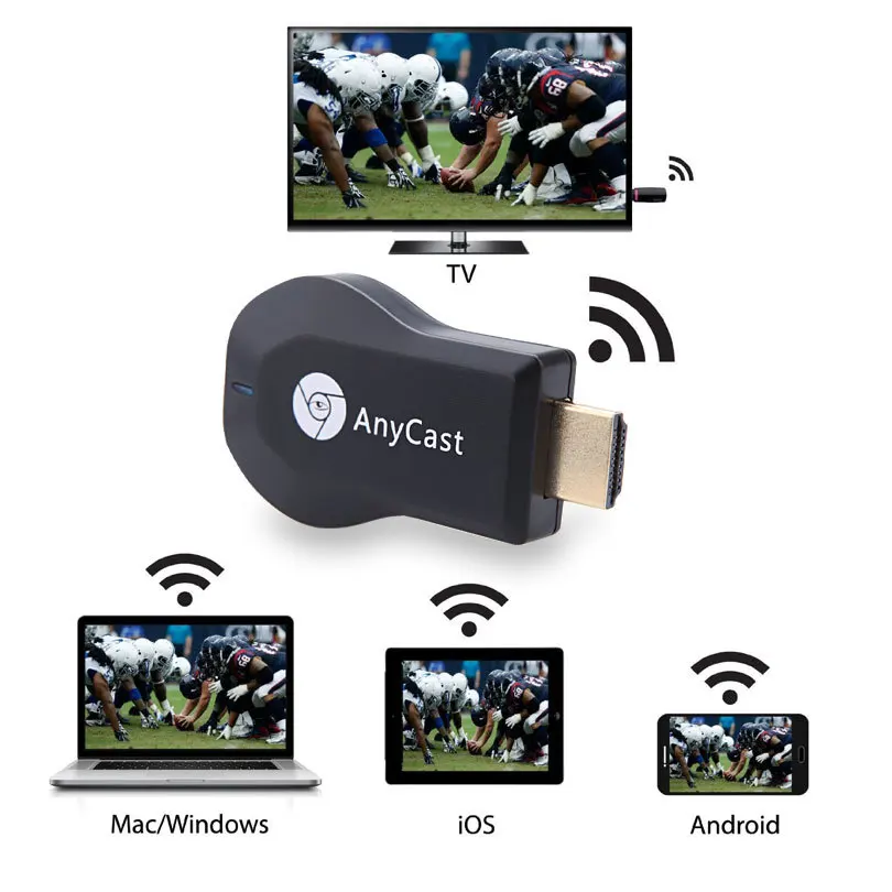 Compatible con HDMI Full HD 1080P Miracast DLNA Airplay M2 Anycast TV Stick WiFi Display receptor Dongle compatible con Windows Android S02