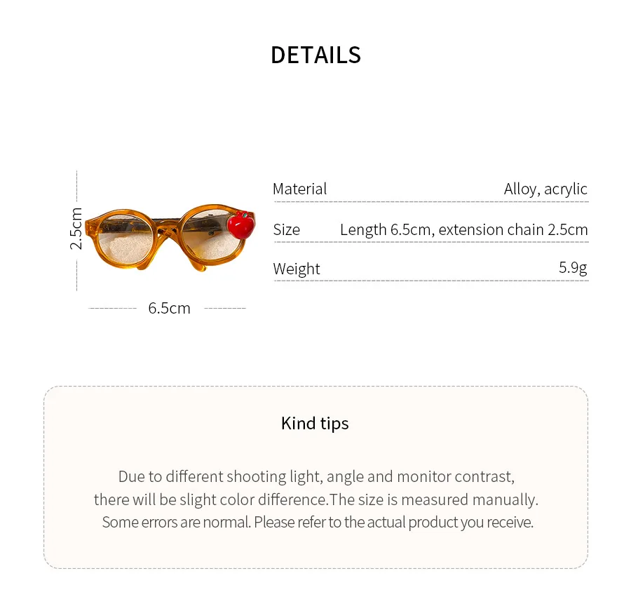 Apple Glasses Hair Clip for Women Girl Cute Side Duckbill Clip Hairpins New Fashion Versatile Hair Accessories Gift Christmas M view 6