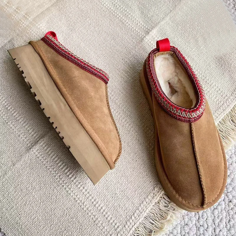 

2025 Winter New Ethnic Style Leather Integrated Full Leather True Fur Warm Increase Thick Bottom Snow Boots for Women