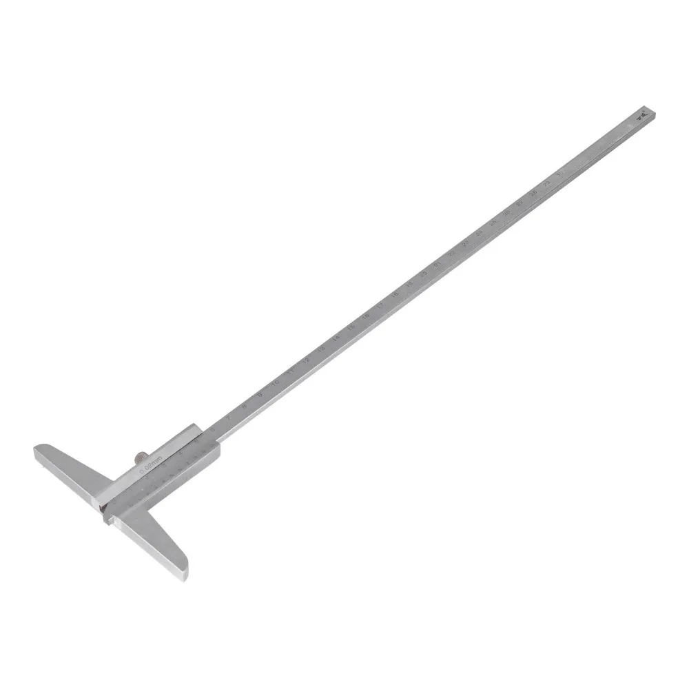 300mm 0.02mm Resolution Depth Vernier Caliper 0-300mm Range Silver Micrometer Measuring Tool Carbonsteel Material Metal Gauge