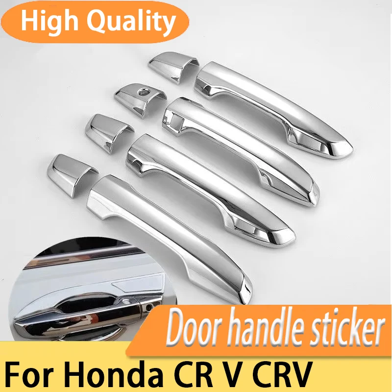 Styling Auto Accessories For Honda CR V CRV 2017 2018 2019 2020 2021 Carbon Fiber Chrome Car Door Handle Covers Trim Overlay