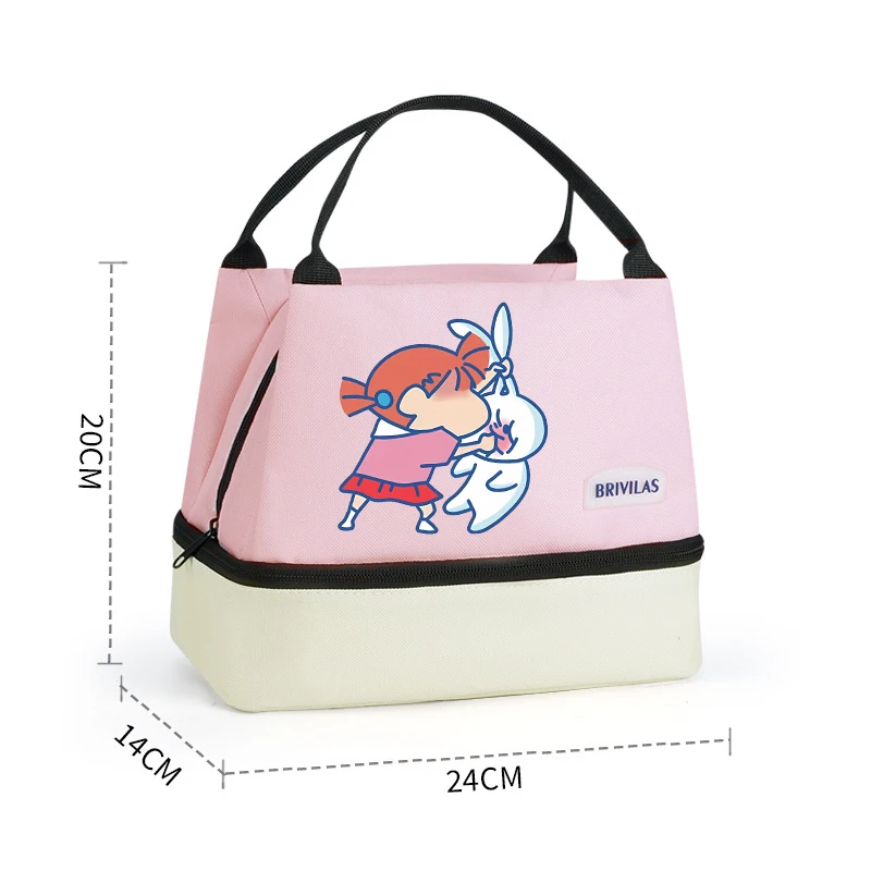 Crayon Shin-chan Lunch Bag man woman Insulation Bento Pack anime Cartoon Thermal Food Bags Student Bento Handbag Meal Pack new view 4