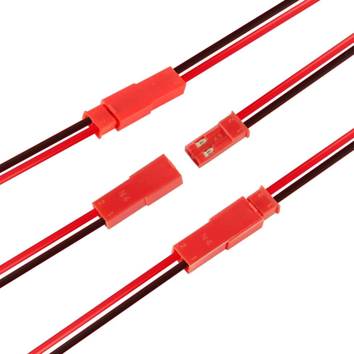 5/10 Pairs 2 Pin JST Plug Cable 22AWG Male Female Connector For RC BEC Battery Adapter Helicopter DIY FPV Drone Quadcopter