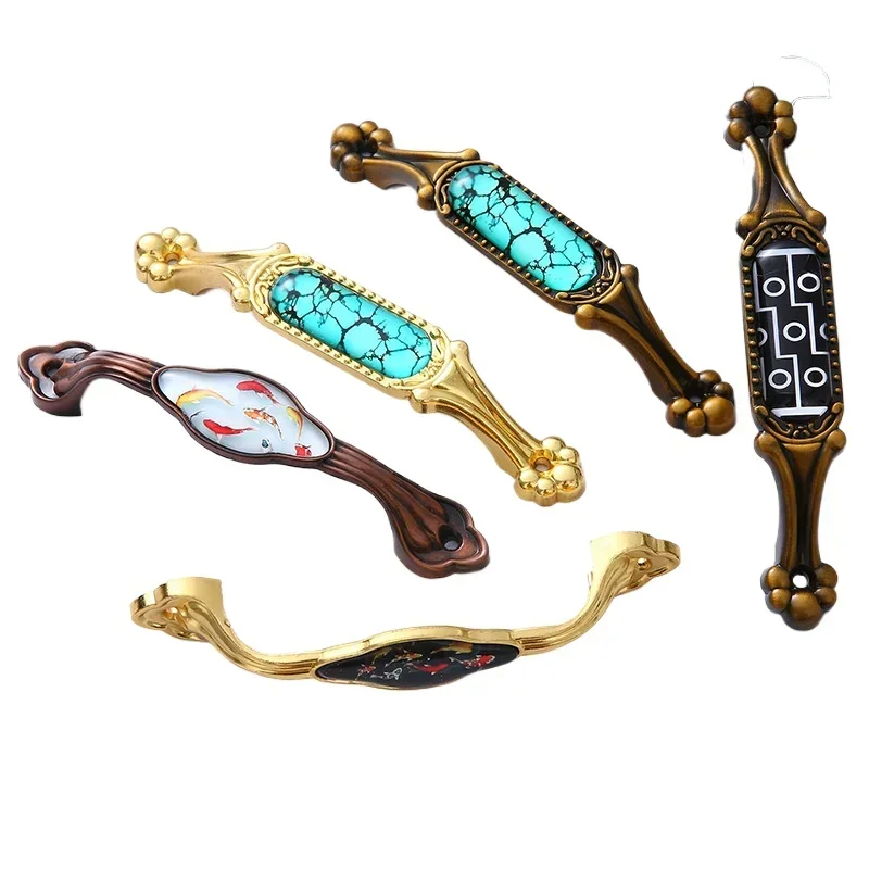 

European Vintage Style Kitchen Cabinet Door Handles Wardrobe Drawer Cabinet Handles for Furniture