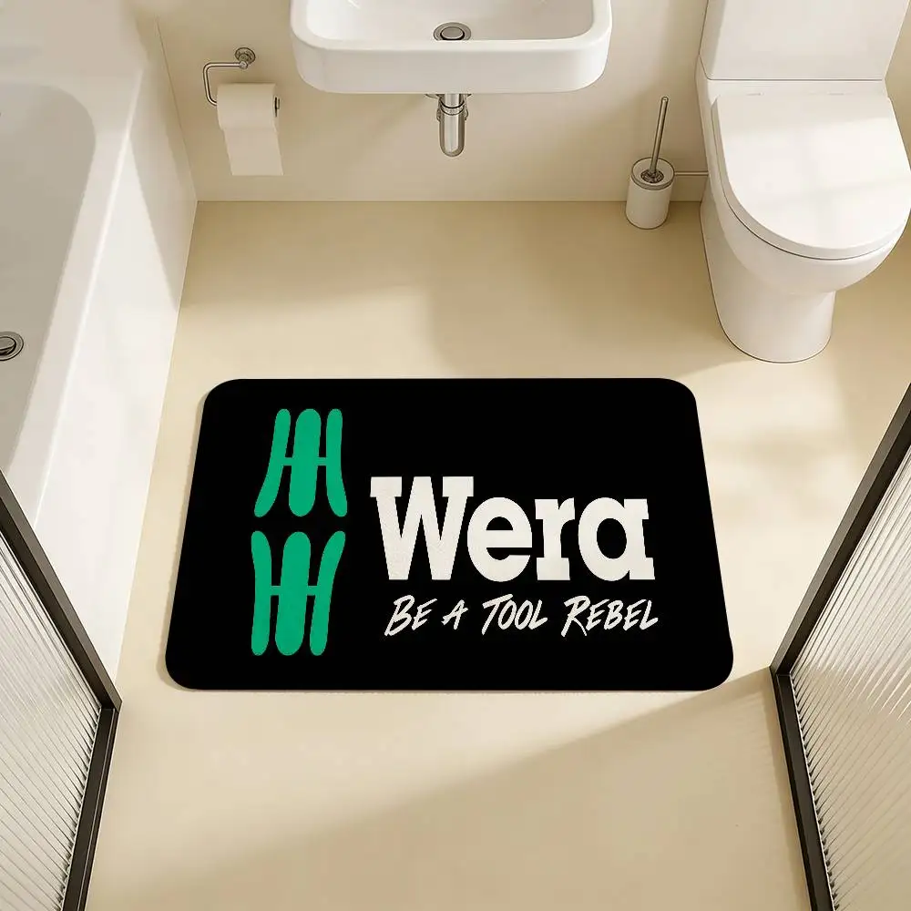 W-Wera-Tools Floor Mat Rectangle Anti-slip Home Soft Badmat Front Door Indoor Outdoor Mat Hotel Decor Mat