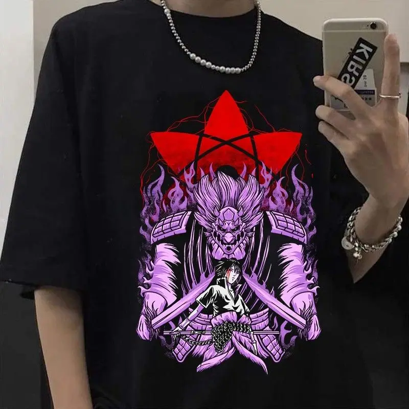 

Naruto Naruto Sasuki Organizes Male and Female Couples Student Clothing Summer with The Same Printed Short-sleeved Anime T-shirt