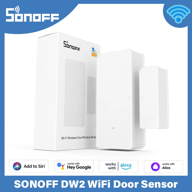 

Датчик открытия/закрытия дверей и окон SONOFF DW2 WiFi/ SNZB-04 Zigbee, датчики открытия/закрытия дверей, уведомления приложения EWeLink, охранная сигнализация для умного дома