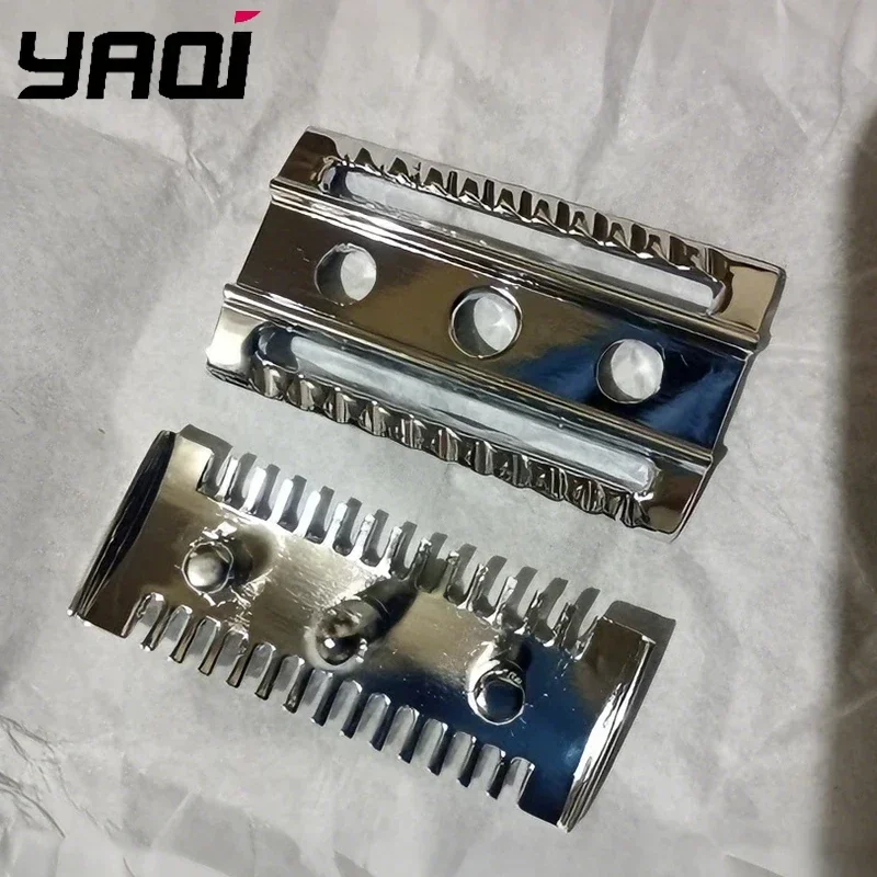 2026 Men's YAQI Hot Sale！Double-Edged Slant Safety Razor Head Replacement Aggressive Chrome Color Accessory