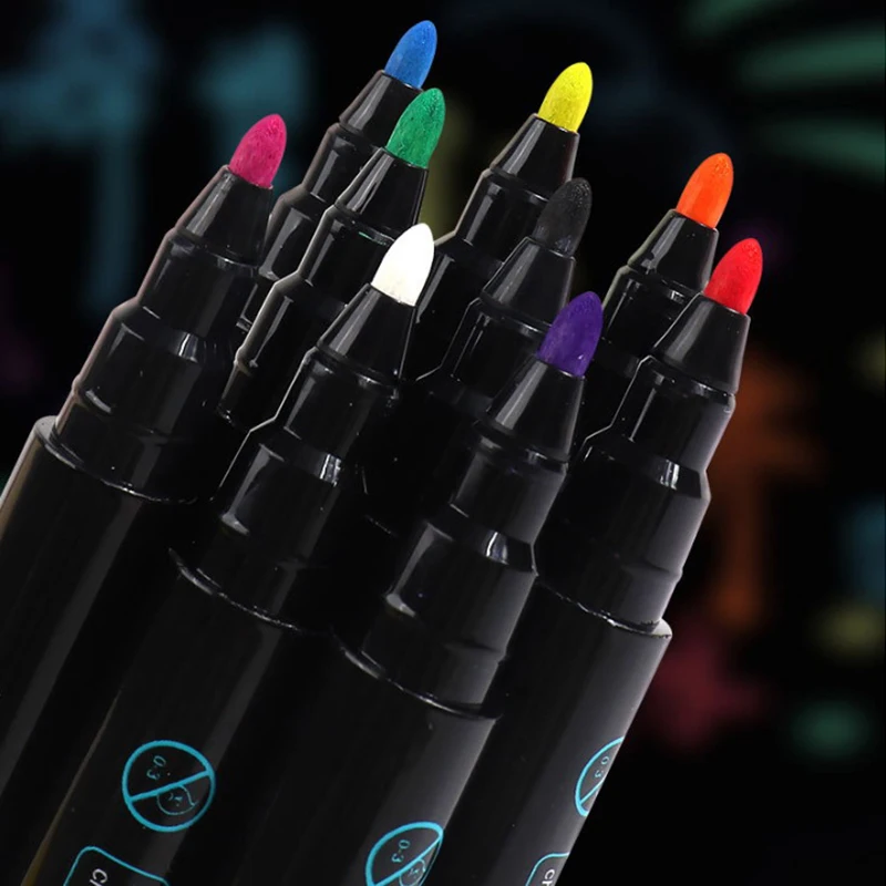 Penna per lavagna luminosa a LED Gesso cancellabile senza polvere Lavagna Graffiti Gesso solubile in acqua