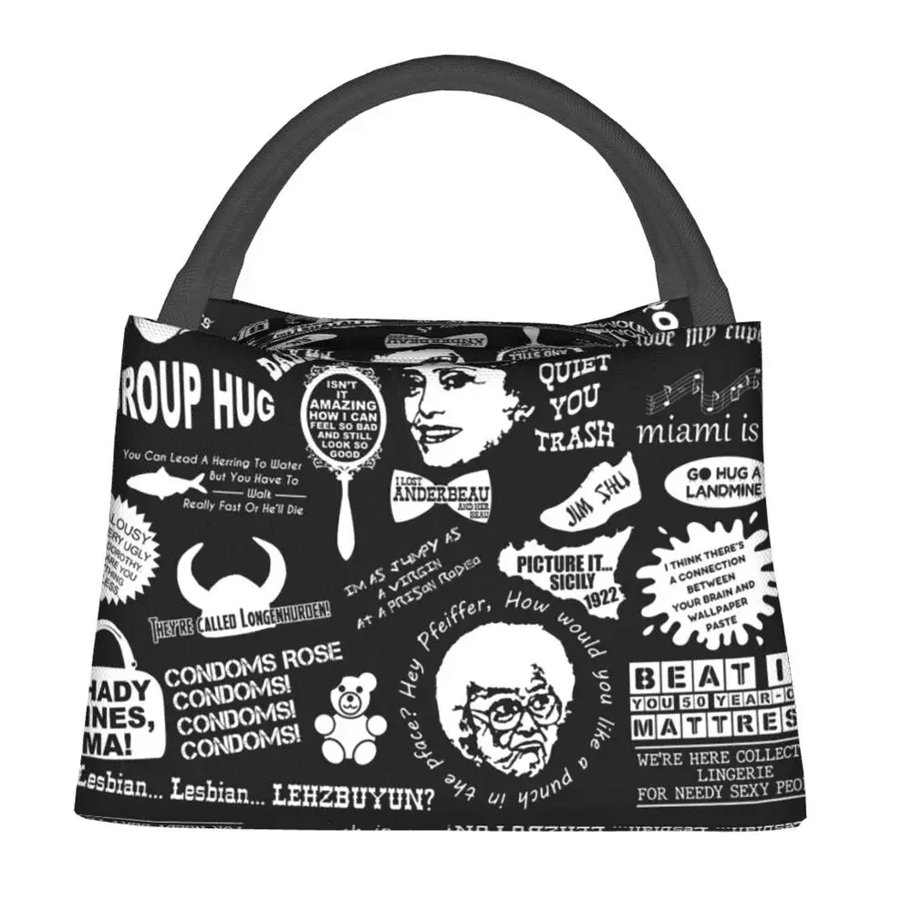 Golden Girls Warhol Pop Art Insulated Lunch Bag for Women Waterproof 80s Sitcom Thermal Cooler Lunch Tote Office Picnic Travel