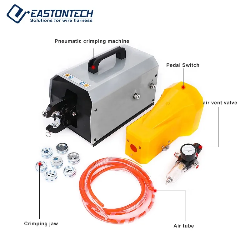 

AM-120L 6-120mm2 Pneumatic Wire Crimper Machinery Cable Terminal Crimping Machine