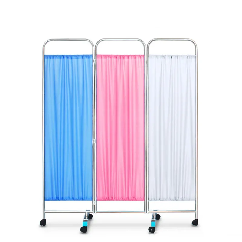 

Hospital folding simple screen, wrought iron double-sided beauty salon partition, clinic medical push-pull pulley