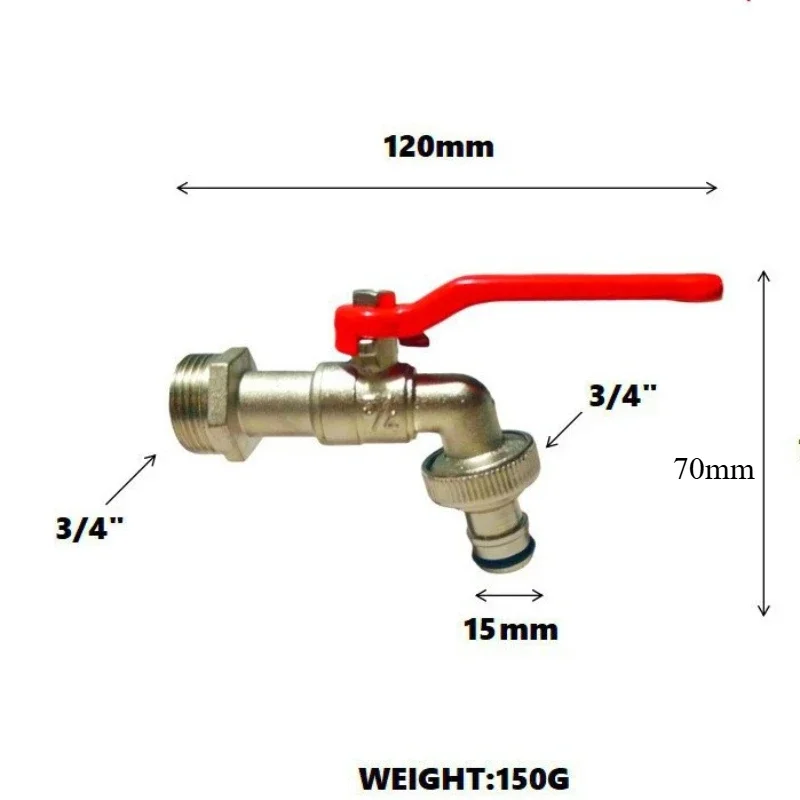 

1/2 ''3/4'' уличный смеситель для полива сада во дворе, уличный антизамерзающий треснутый смеситель