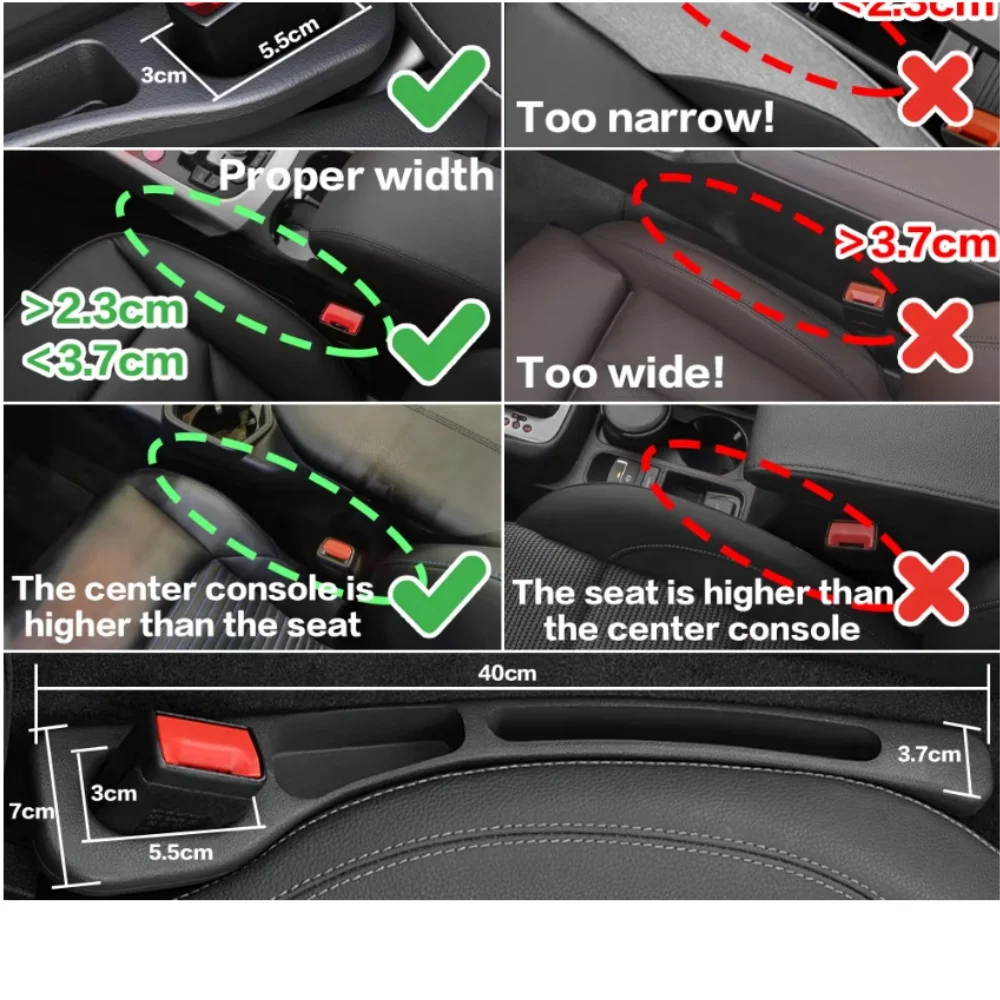 Autositz-Lückenfüller für BMW 1 2 3 4 3GT 5 5GT 6 7 Serie F10 F30 F34 F36 F32 G22 G26 420i 430i M1 M2 M3 M4 M5 M6 M8 Zubehör – Detail 2