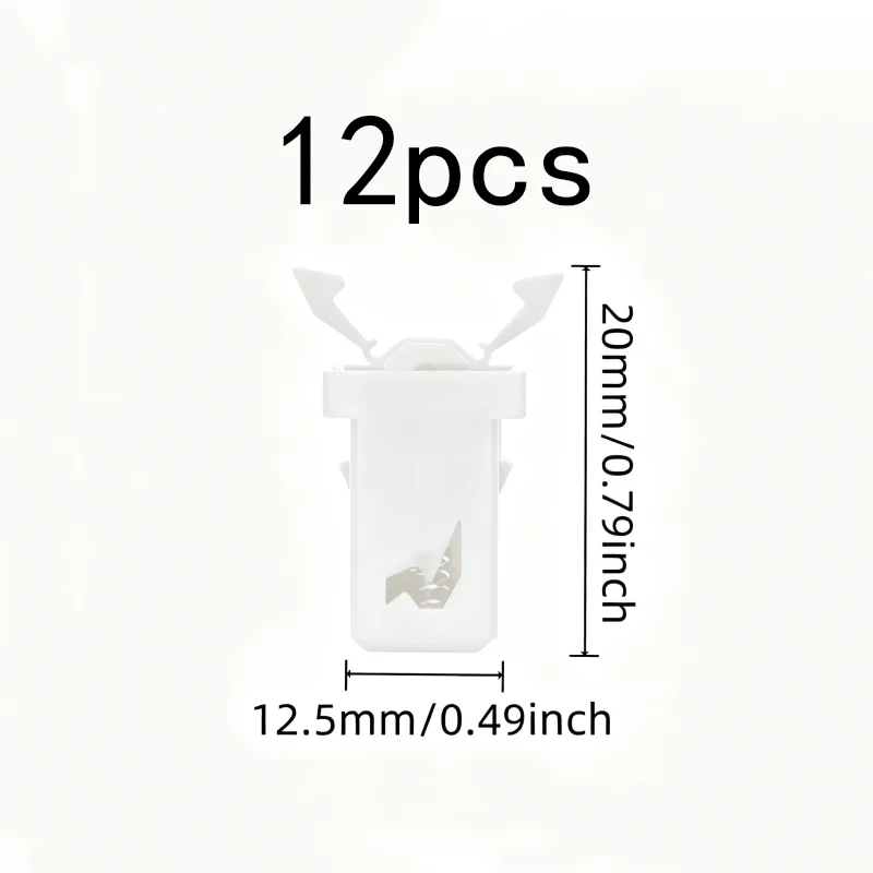 Spring Snap Buttons 12 pcs, Easy Push-to-Close, Universal Replacement, for Storage Container Lids, Multipurpose