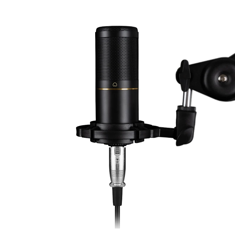 Professional podcast recording condenser microphone for studio microphone podcast music 48v large diaphragm record stream