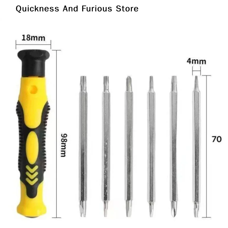 【T】12 In 1 Screwdrivers Set Bit Hex Torx Screwdriver Head Flat Hand Slotted Cross Tool Multifunctional Screwdriver