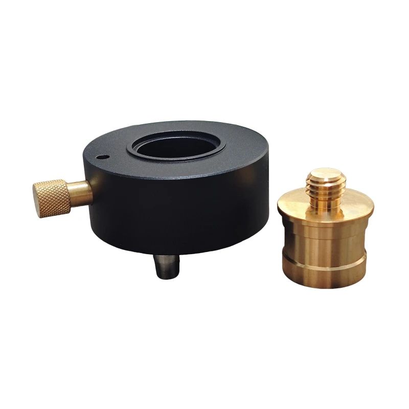 GPS Screw 5/8 Gold Rotating Three-JAW Tribrach Adapter with Removable Centre for Total Surveying Stations Surveying Instruments