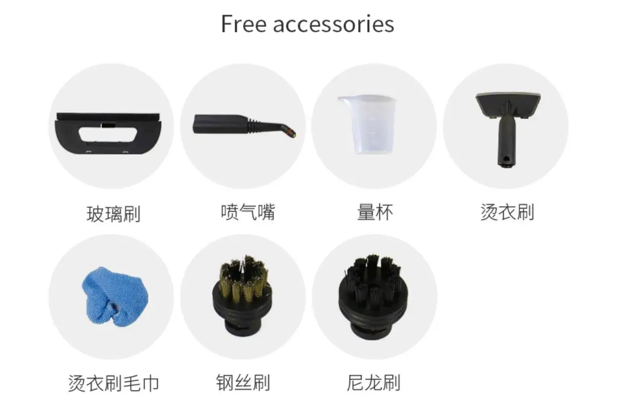 6816A High Pressure Cleaner Accessories Floor Brush/air Nozzle/Glass Brush/Wire Brush