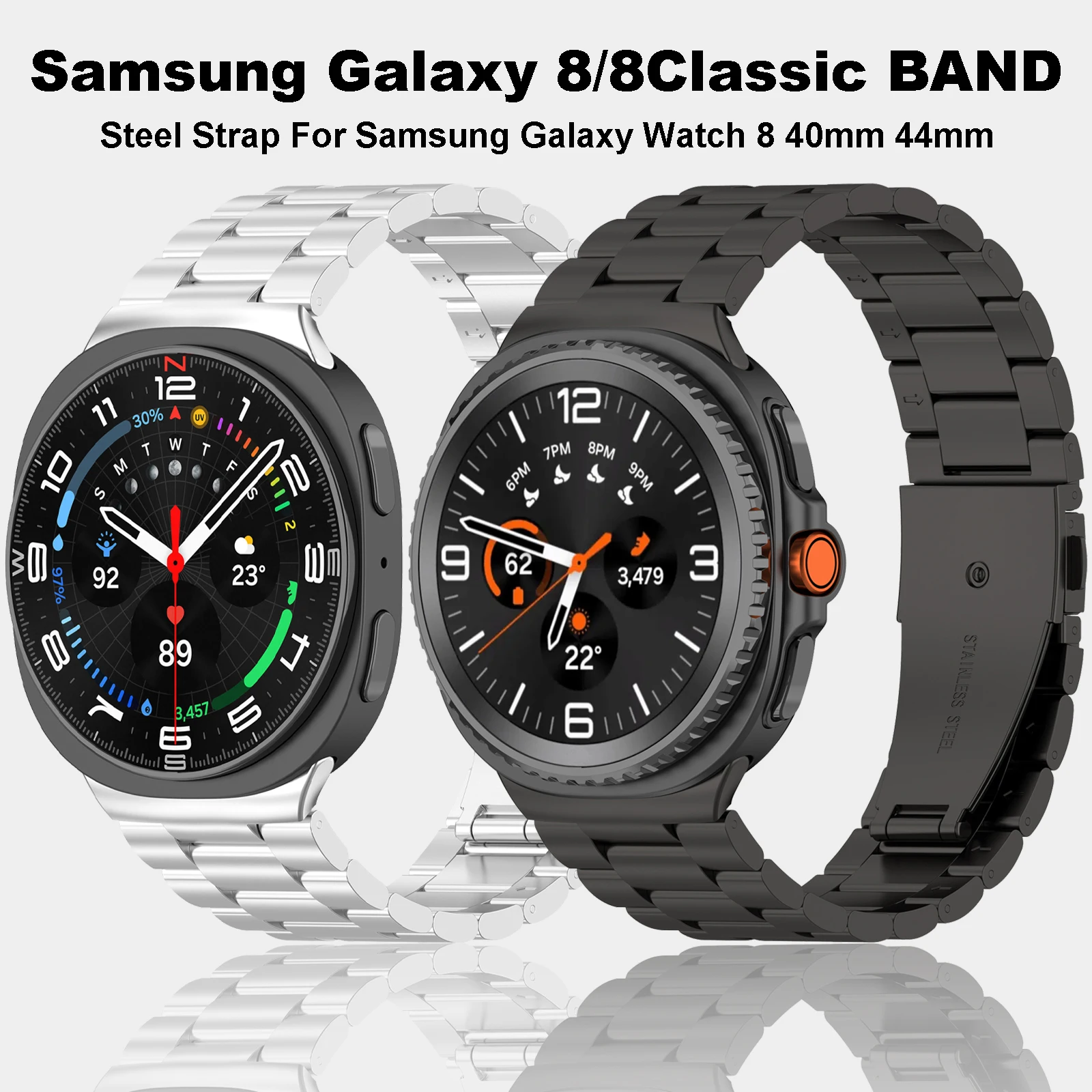 

Metal Strap For Samsung Galaxy Watch 8 40MM 44MM Stainless Steel Watchband Replacement Bracelet for Galaxy Watch8 Classic Correa