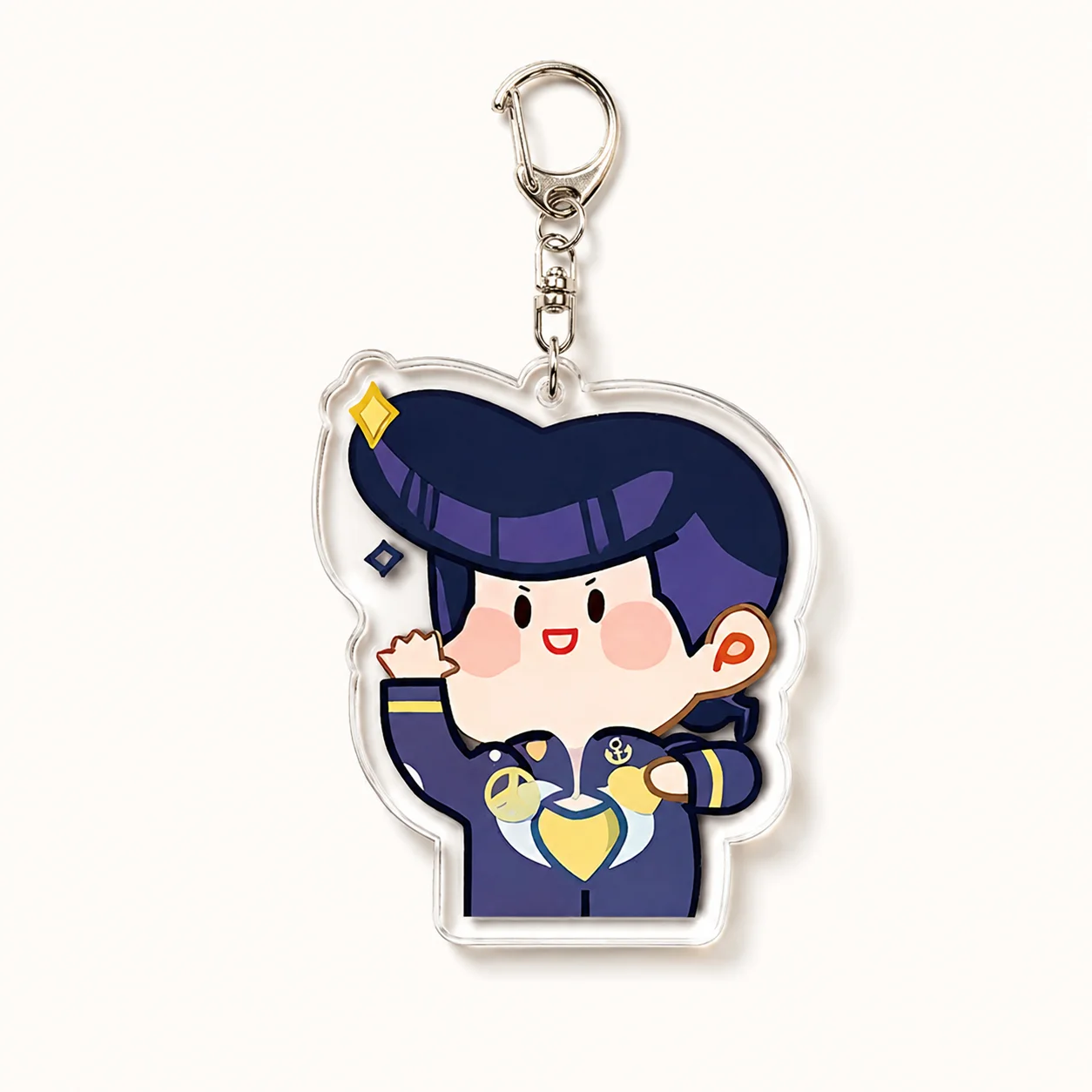 JoJo's Bizarre Adventure Q Version Anime Acrylic Keychain Lovely Bag Key Chain Souvenir Friend Kingring Cute Charm Pendant Gift