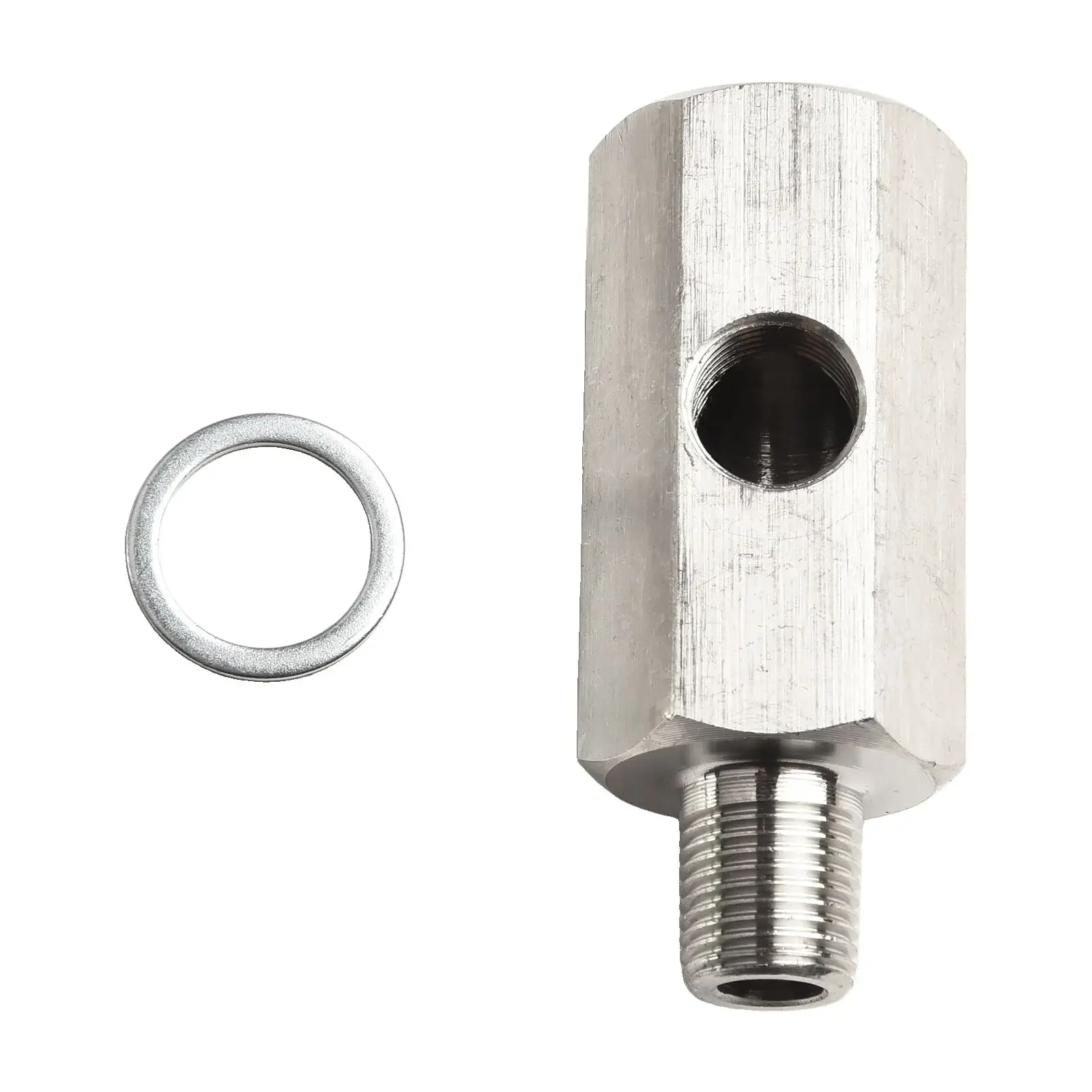 

1/8 Inch BSPT Oil Pressure Sensor Tee To NPT Handy Fitting Stainless Steel Turbo Supply Feed Line Gauge Exhaust Assembly