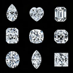 D Color Moissanite Stone With GRA 0.5-5.0ct Round / Oval / Pear / Radiant / Emerald / Heart / Princess / Cushion / Asscher Cut