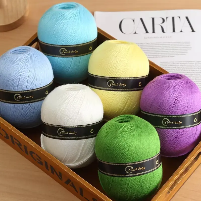 1PC High-End Silk Cotton T Shirt Yarn Fine Thread Hand-Crocheted for Spring and Summer Popular for Weaving