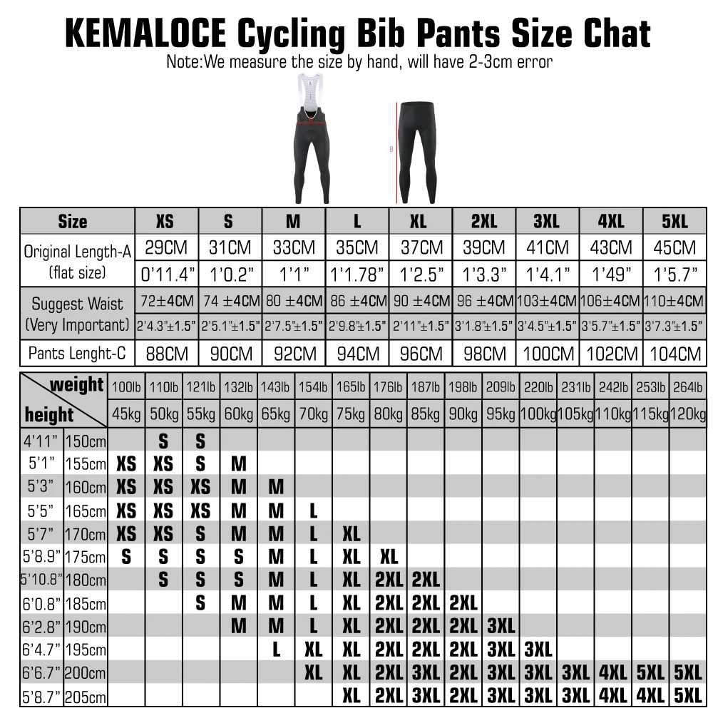 KEMALOCE Men Cycling Bib Pants With Side Pockets Black&Blue 2024 Long Bicycle Pants Quick Dry 5D Gel Pad Road Race Bike Pants